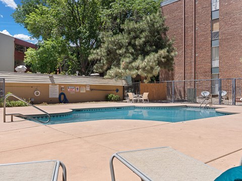 sparkling swimming pool on-site